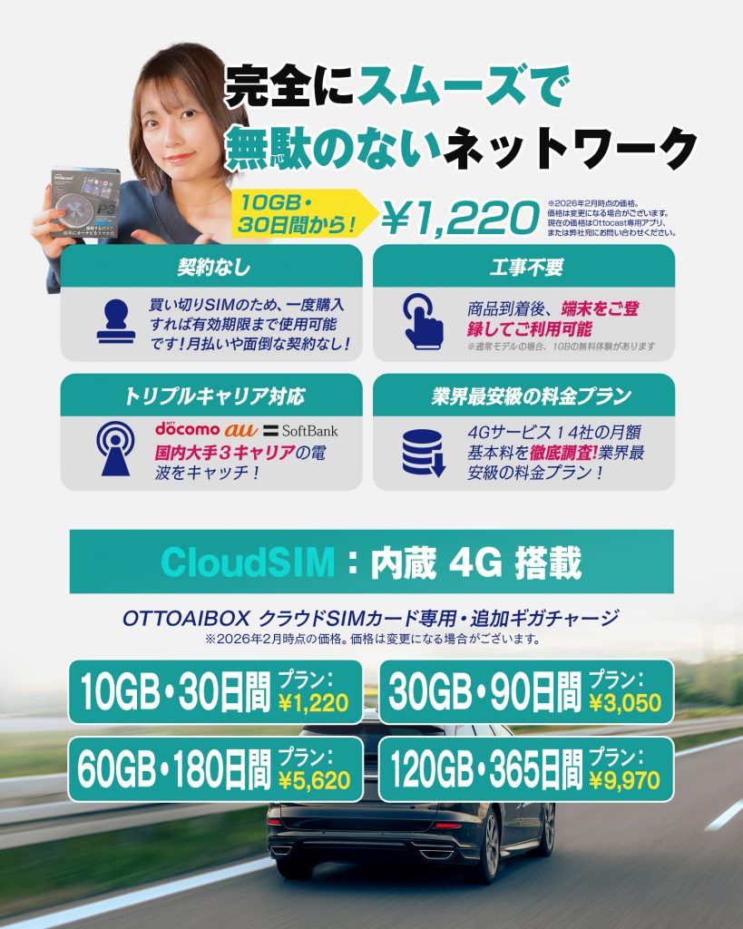 【商品限定！特典プレゼント付き♪】正規販売店 Ottocast [ PCS61-TJ ] OTTOAIBOX P3 Pro オットキャスト CarPlay AI Box ワイヤレス Android Auto HDMI出力 Android13 8GB+128GB-9