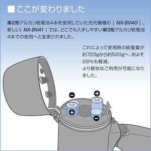 単3形アルカリ乾電池4本